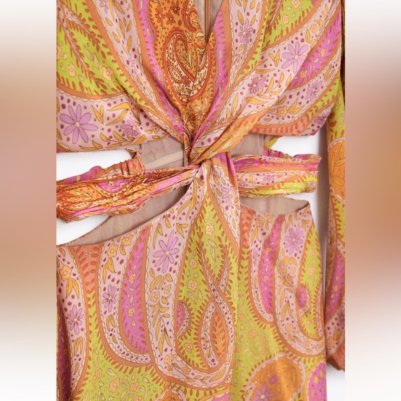 COPY - ZARA WOMAN NWT $119 SS22 MULTICOLORED CUT OUT PRINTED DRESS MEDIUM - Picture 8 of 16